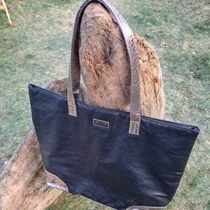 Jimmy Choo Parfums black travel, beach or shopping tote.